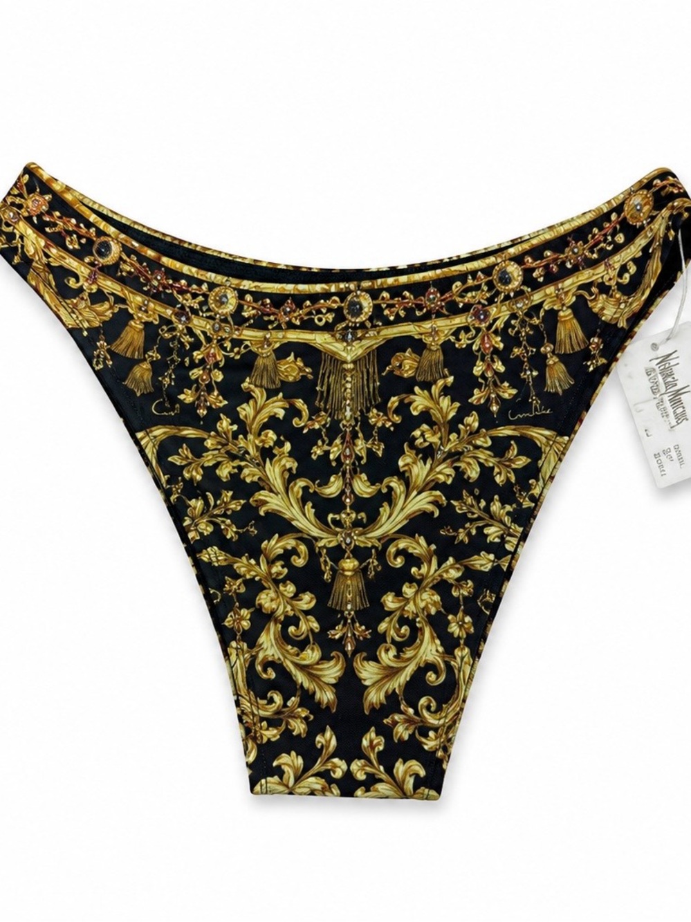 CAMILLA Shadows of Armada Crystal Embellished High Leg Bikini Bottom $229